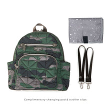 Load image into Gallery viewer, TWELVElittle Little Companion Diaper Bag Backpack in Camo Print 2.0