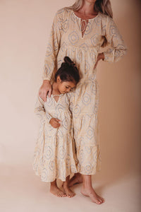 Malabar Baby Malabar Block Printed Women's Kaftan Dress - Oia