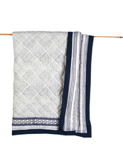 Load image into Gallery viewer, Malabar Baby Malabar Cairo Blue Cotton Quilt