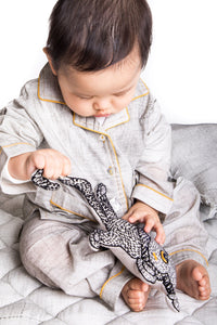 Malabar Baby Malabar Children's Loungewear Pj Set - Brushstroke - Erawan (Grey)