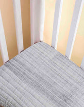 Load image into Gallery viewer, Malabar Baby Malabar Grey Brushstroke Fitted Crib Sheet