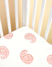 Load image into Gallery viewer, Malabar Baby Malabar Pink City Fitted Crib Sheet