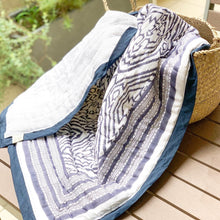 Load image into Gallery viewer, Malabar Baby Malabar Southside Blue Cotton Quilt