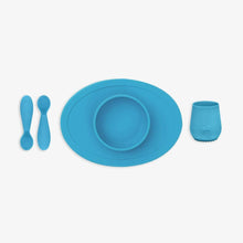 Load image into Gallery viewer, ezpz Meal Time Blue First Foods Set by ezpz