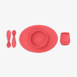ezpz Meal Time Coral First Foods Set by ezpz