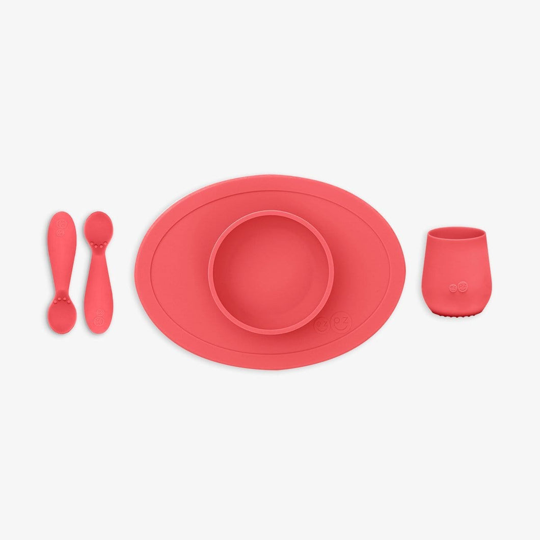 ezpz Meal Time Coral First Foods Set by ezpz