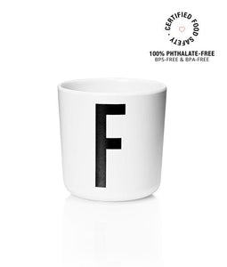 Design Letters Meal Time F Design Letters Melamine Cup A-Z