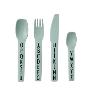 Design Letters Meal Time GREEN Design Letters Kids Cutlery