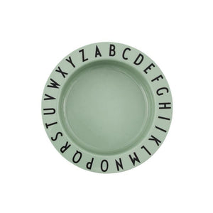 Design Letters Meal Time GREEN Design Letters Tritan Eat & Learn Deep Plate