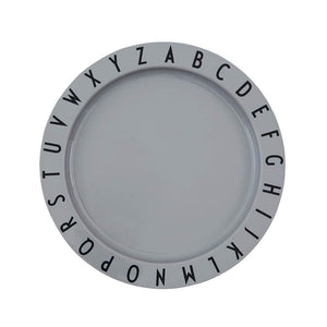 Design Letters Meal Time GREY Design Letters Tritan Eat & Learn Plate