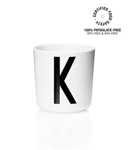 Design Letters Meal Time K Design Letters Melamine Cup A-Z