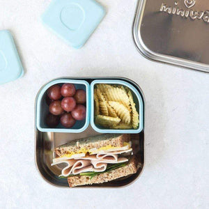 Miniware Meal Time Miniware Growbento Lunch Set Chrome + Aqua