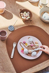 OYOY Meal Time OYOY Rabbit Bamboo Tableware Set - Rose