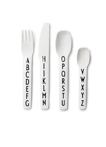 Design Letters Meal Time WHITE Design Letters Kids Cutlery