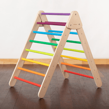 Load image into Gallery viewer, Wiwiurka Toys Medium / Plywood / Rainbow PIKLER CLIMBING FOLDABLE TRIANGLE by Wiwiurka Toys