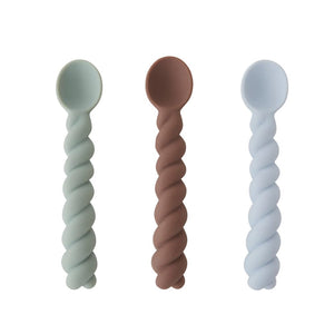 OYOY Mellow - Spoon - Pack of 3 - Dusty Blue / Taupe / Pale Mint