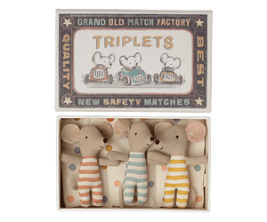 Maileg USA Mice Baby Triplets in Box