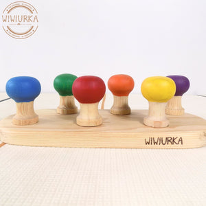 Wiwiurka Toys MONTESSORI TOADSTOOL RAINBOW TOYS by Wiwiurka Toys