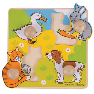 Bigjigs Toys My First Peg Puzzle (Pets)