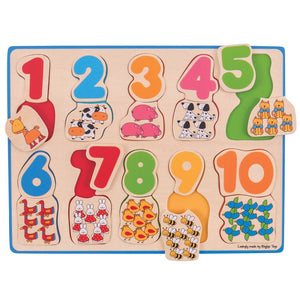 Bigjigs Toys Number and Colour Matching Puzzle