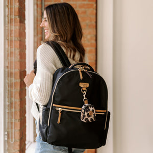 TWELVElittle On-the-Go Diaper Bag Backpack in Black/Tan