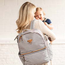 Load image into Gallery viewer, TWELVElittle On-the-Go Diaper Bag Backpack in Stripe
