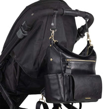 Load image into Gallery viewer, TWELVElittle Peek-a-Boo Convertible Hobo Backpack in Black
