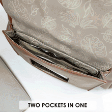 Load image into Gallery viewer, TWELVElittle Peek-a-Boo Diaper Bag Backpack in Toffee
