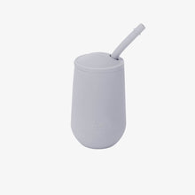 Load image into Gallery viewer, ezpz Pewter Happy Cup + Straw System by ezpz