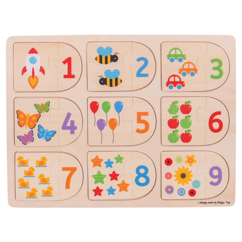 Bigjigs Toys Picture and Number Matching Puzzle
