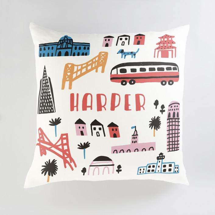Minted Pillows Cloudy / CLASSIC COTTON CANVAS Minted I Love San Francisco Large Floor Pillow