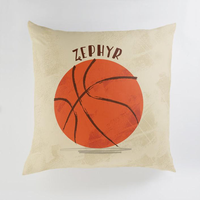 Minted Pillows Indoor Court / CLASSIC COTTON CANVAS Minted Let Us Play Basketball Large Floor Pillow