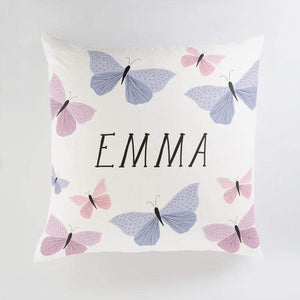 Minted Pillows Lilac / CLASSIC COTTON CANVAS Minted Garden Butterflies Large Floor Pillow