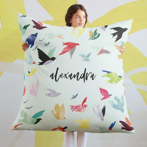 Minted Pillows Minted Songbirds Large Floor Pillow