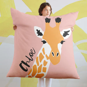 Minted Pillows Minted Vibrant Giraffe Large Floor Pillow