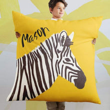 Load image into Gallery viewer, Minted Pillows Minted Vibrant Zebra Large Floor Pillow