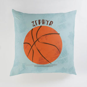 Minted Pillows Open-Air Court / CLASSIC COTTON CANVAS Minted Let Us Play Basketball Large Floor Pillow