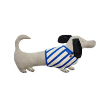 Load image into Gallery viewer, OYOY Pillows OYOY Slinkii Dog Pillow - Beige / Dark Blue