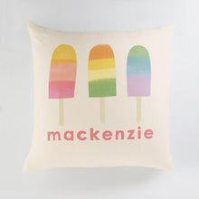 Load image into Gallery viewer, Minted Pillows Raspberry / CLASSIC COTTON CANVAS Minted Rainbow Popsicles Large Floor Pillow