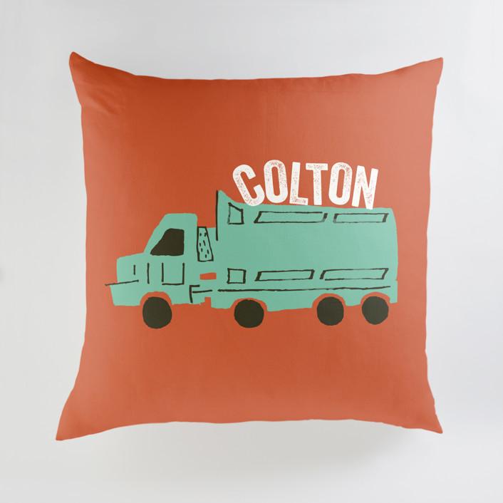 Minted Pillows Rust / CLASSIC COTTON CANVAS Minted Things that Go Large Floor Pillow