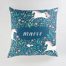 Load image into Gallery viewer, Minted Pillows Sapphire / CLASSIC COTTON CANVAS Minted Magical Garden Large Floor Pillow