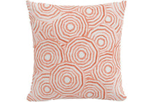 Load image into Gallery viewer, Gray Malin x Cloth &amp; Company Pillows The Umbrella Swirl Pillow - Coral / LINEN 20 x 20 (FEATHER INSERT) Gray Malin and Cloth &amp; Co. Indoor Pillow
