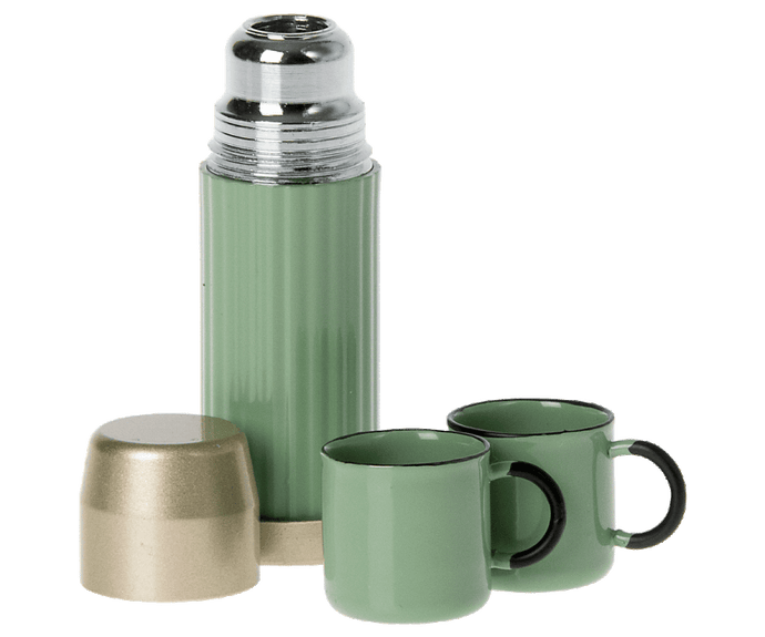Maileg USA Play Food Thermos and Cups - Mint