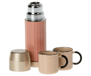 Maileg USA Play Food Thermos and Cups - Soft Coral
