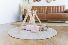 Load image into Gallery viewer, Poppyseed Play Play Mat Poppyseed Play Taupe Linen Round Mat