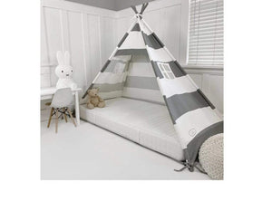 Domestic Objects Play Tents Grey/White Stripe / Twin 38" × 75" Inches Domestic Objects Play Tent Canopy