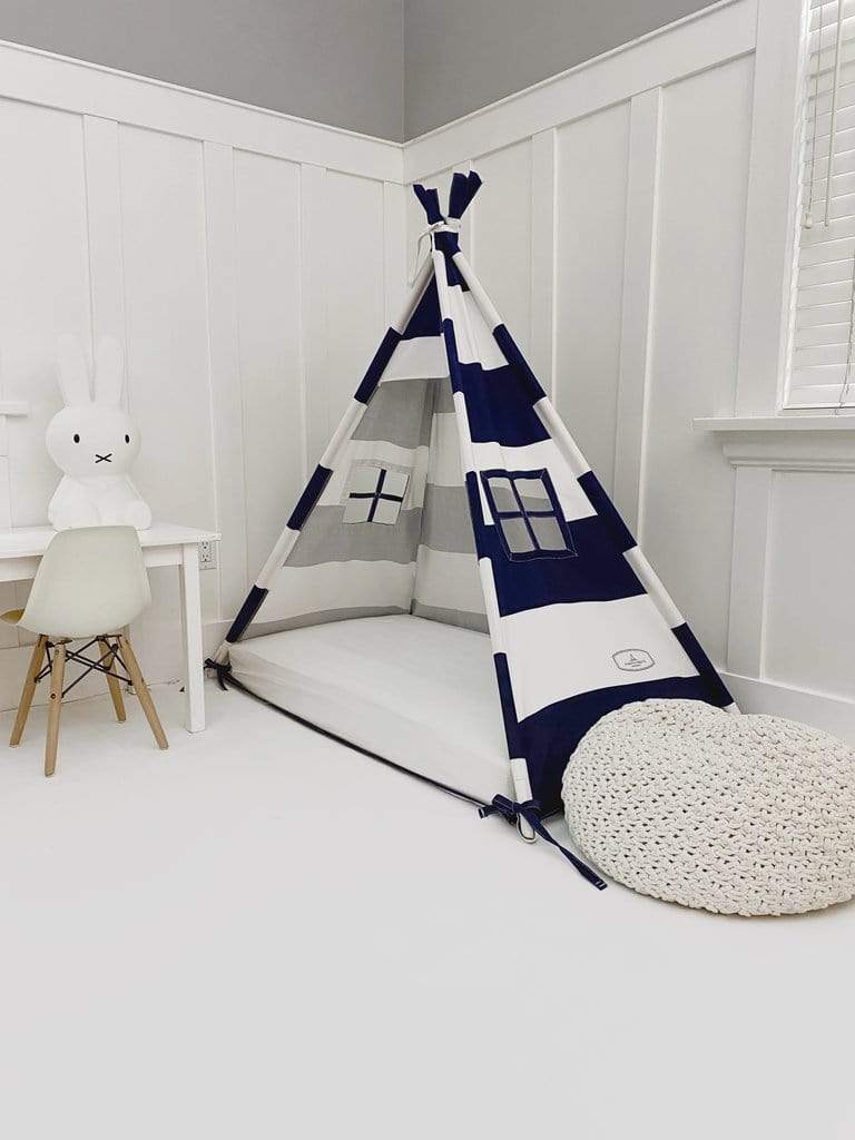 Domestic Objects Play Tents Navy/White Stripe / Crib 28