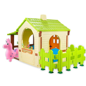 KETTLER USA Playhouse Pink KETTLER® Country Playhouse & Rody Magical Unicorn Sets