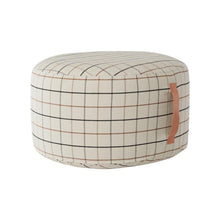 Load image into Gallery viewer, OYOY Pouf OYOY Grid Pouf Large - Offwhite