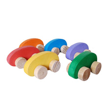 Load image into Gallery viewer, Wiwiurka Toys Rainbow WOODEN RACING CARS SET by Wiwiurka Toys
